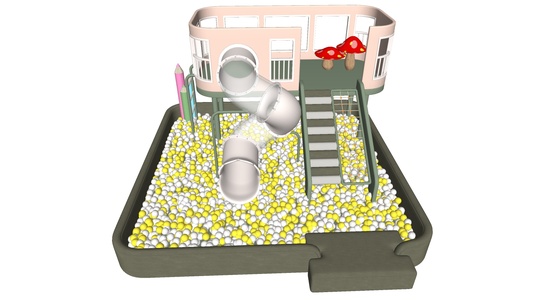 现代儿童游乐设施_滑梯_游乐场