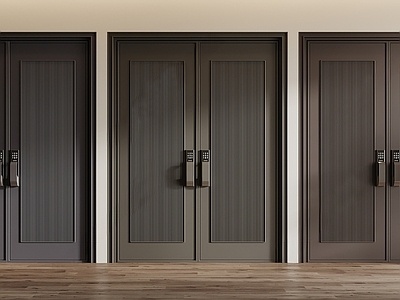 现代双开门 防盗门 