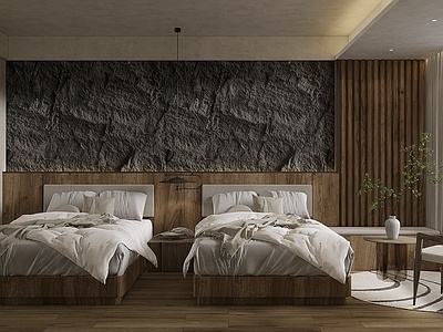 侘寂标间SU模型