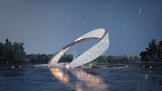 环状构筑景观雕塑