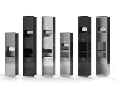 三合一嵌入式纸巾盒_