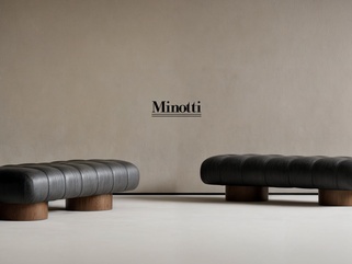 侘寂中古床尾凳SU模型