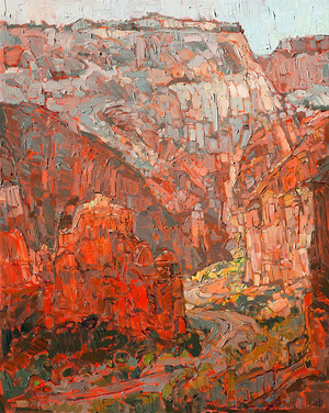 现代抽象油画红色抽象油画 (3)