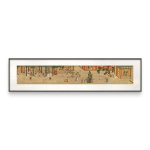 新中式人物古画装饰画 挂画  新中式横幅挂画装饰画贴图(276)