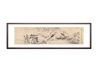 中式装饰画 横幅画国画 山水画 (11)