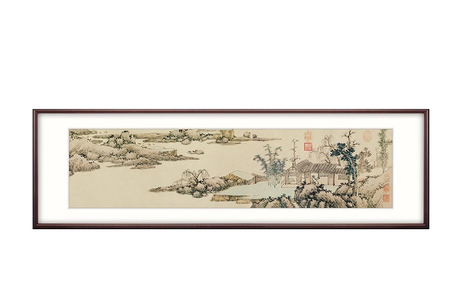 中式装饰画 横幅画国画 山水画 (12)