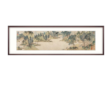 中式装饰画 横幅画国画 山水画 (14)