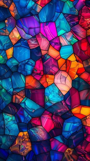 彩色幻彩玻璃彩绘玻璃 (8)