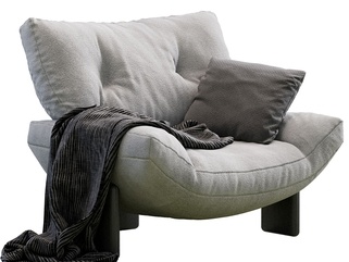 现代意式单人沙发SU模型