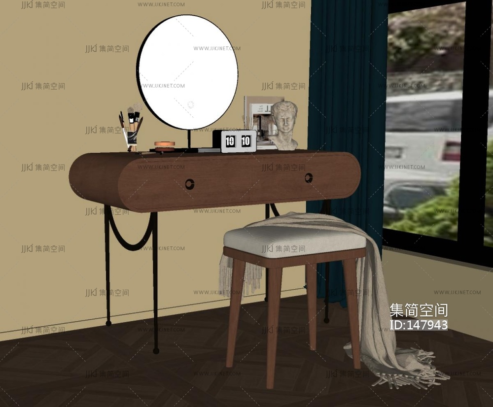 中古梳妆台SU模型