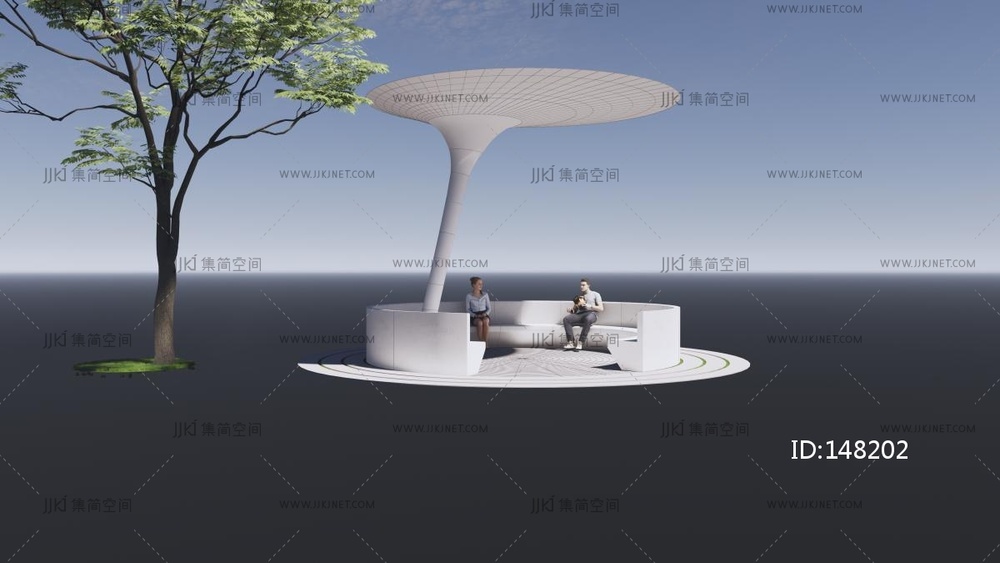 现代坐凳 SU模型