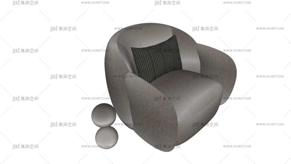  -意式轻奢单人沙发 