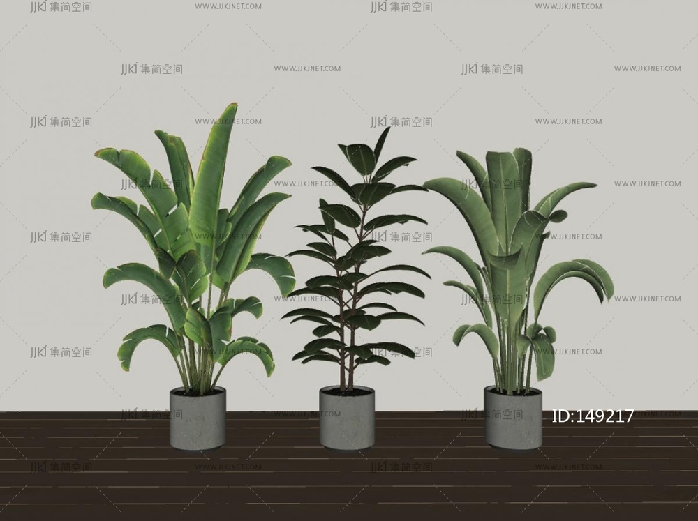 绿植盆栽SU模型