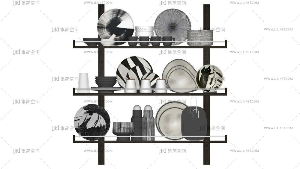  餐具_现代餐具摆件 