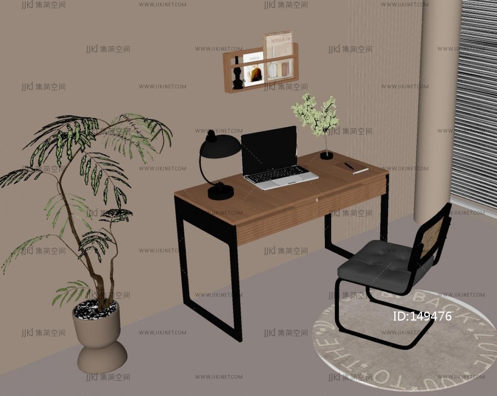 中古书桌椅SU模型
