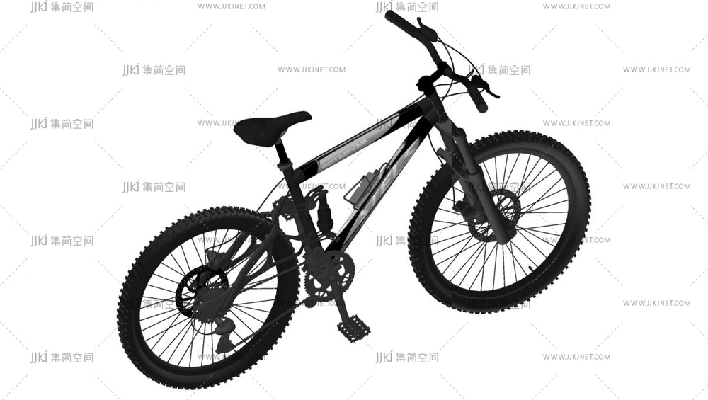  现代山地自行车su模型