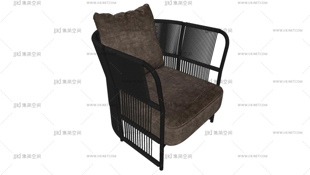 03-TIBIDABO现代休闲椅，户外椅沙发现代休闲椅su模型