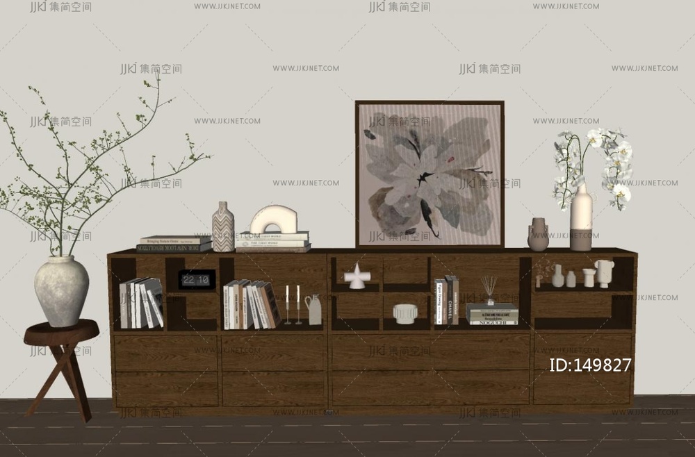 书柜,装饰柜，储物柜SU模型