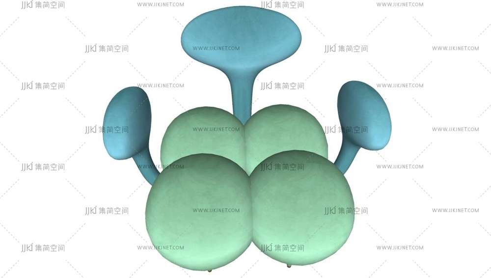  现代复古单人沙发_ 现代单人沙发_休闲椅_单椅_艺术椅异形休闲椅su模型