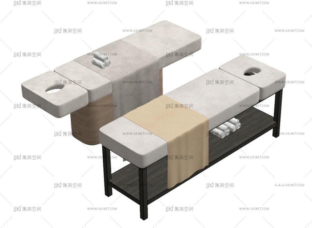 现代简约按摩床_美容院按摩床_床_按摩床SU模型