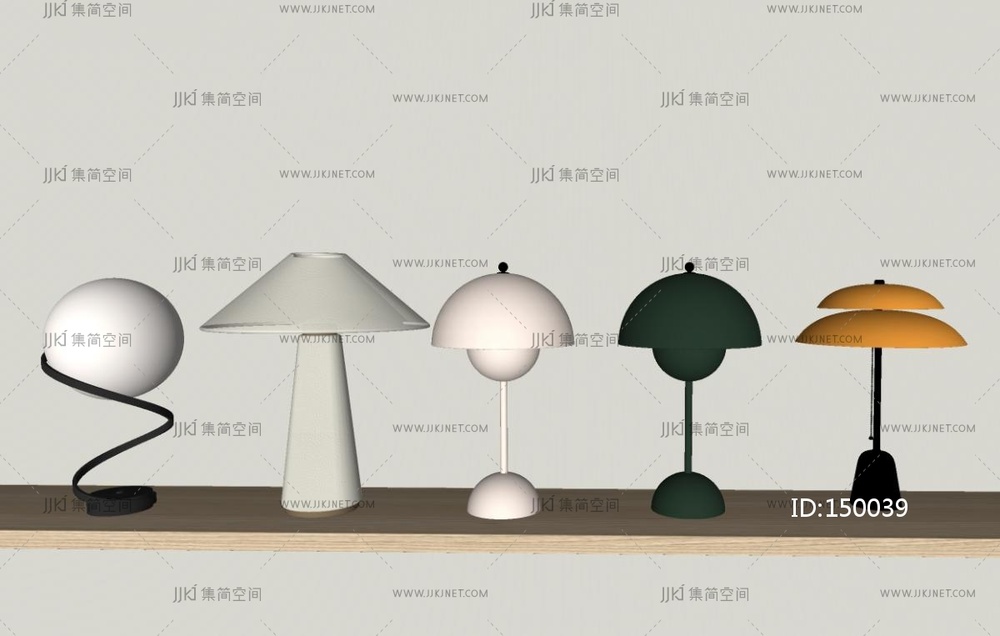 现代台灯_现代台灯SU模型