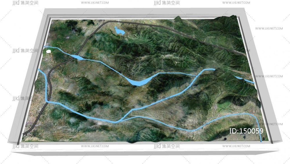 01-地形沙盘su模型