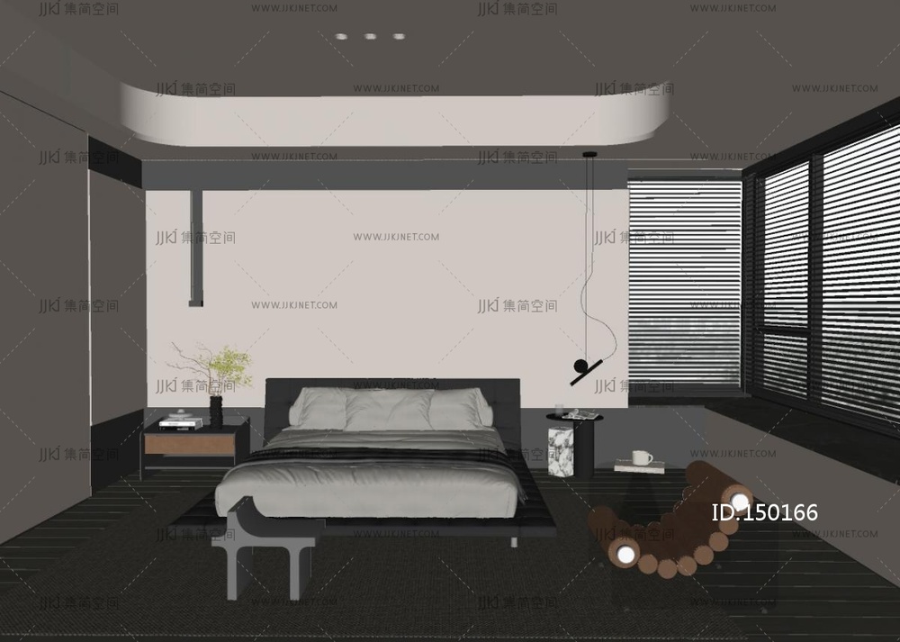 意式家居卧室_主卧SU模型