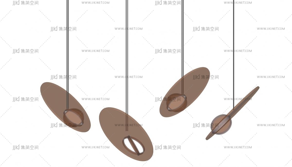 03-现代吊灯_装饰吊灯，星球吊灯SU模型