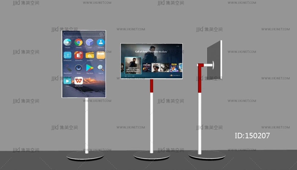 06-电视_移动电视_电视架_广告屏_展示屏_电视SU模型