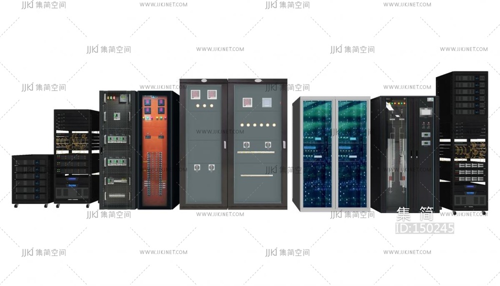 07-工业设备_机房_机柜_服务器_数据中心_信息机房su模型