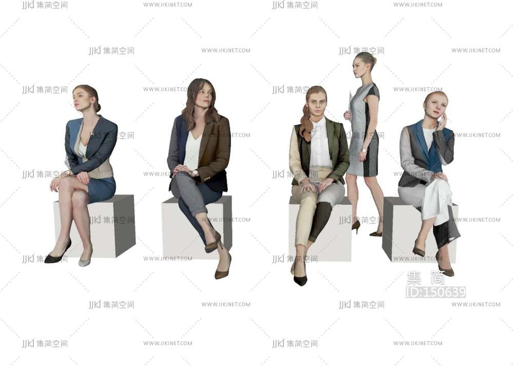 坐着的人办公人物