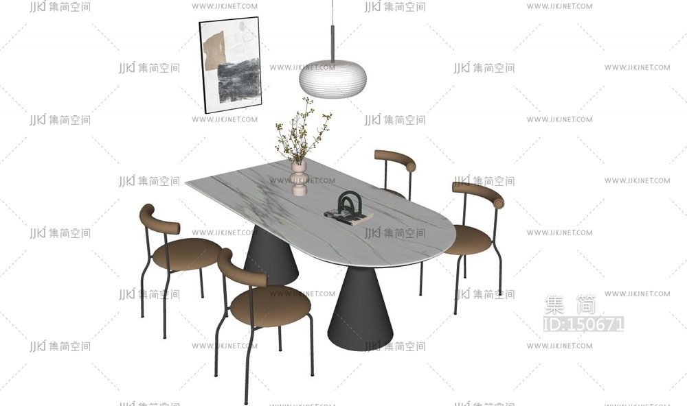 法式四人餐桌