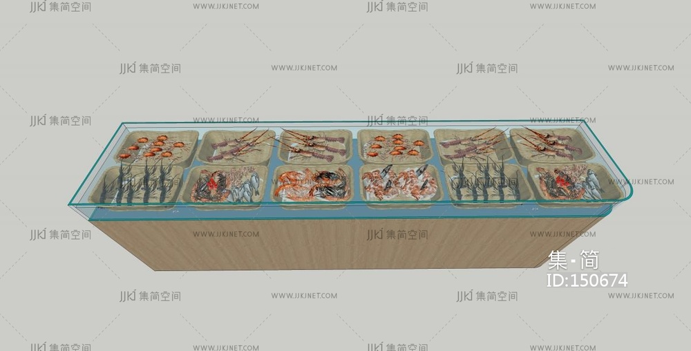 海鲜组合摆件