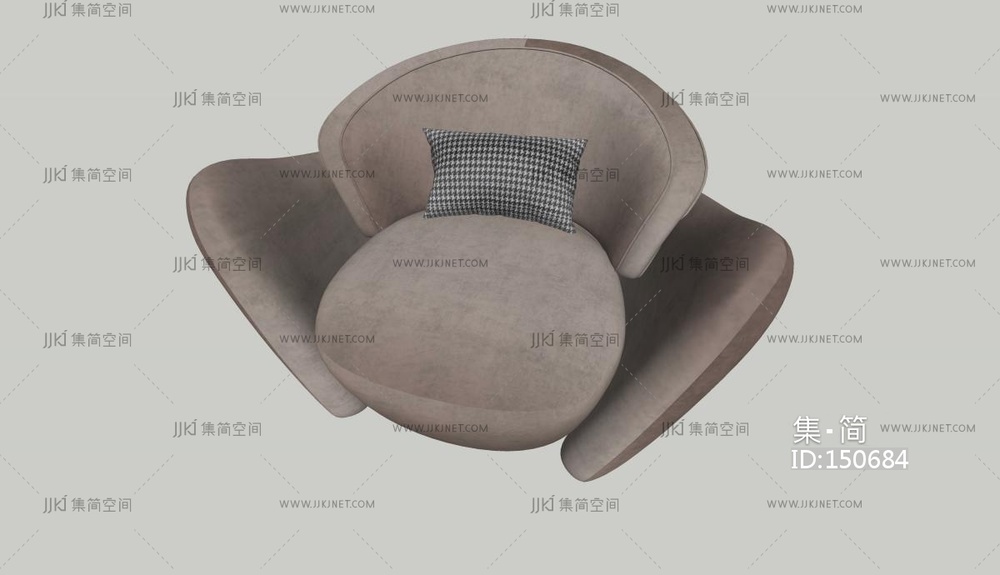 粉色单人沙发