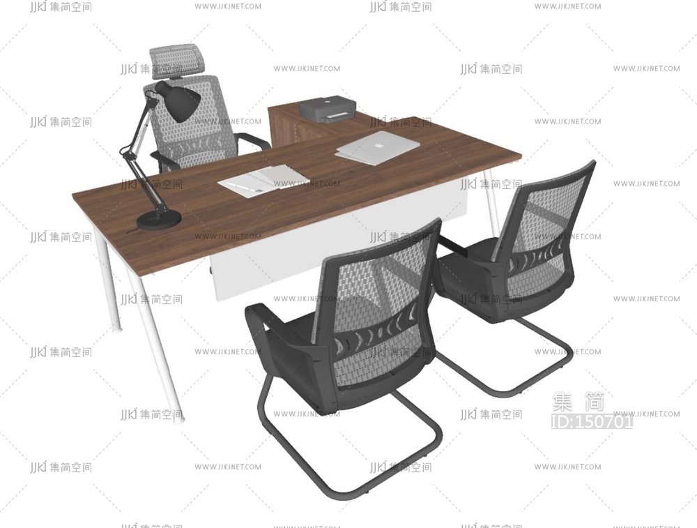 现代办公桌椅，办公椅，弓字椅台灯老板台