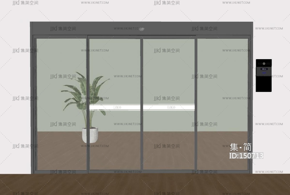 现代电动玻璃门_感应门,玻璃门自动门，门禁