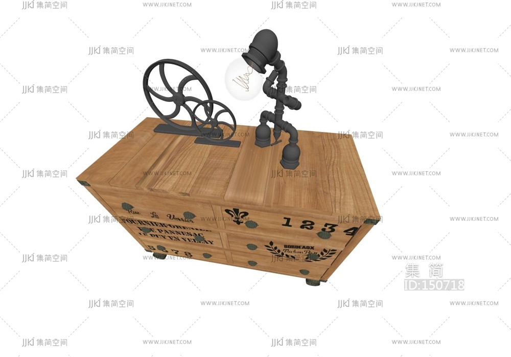 复古工业风餐边柜