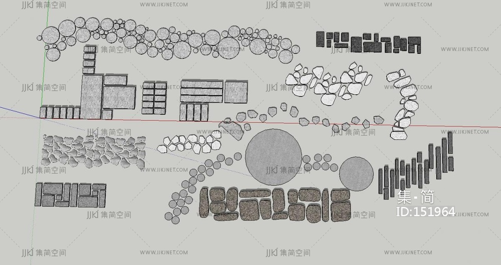 庭院汀步 石铺装 庭院小路 园林小路 步道 石头
