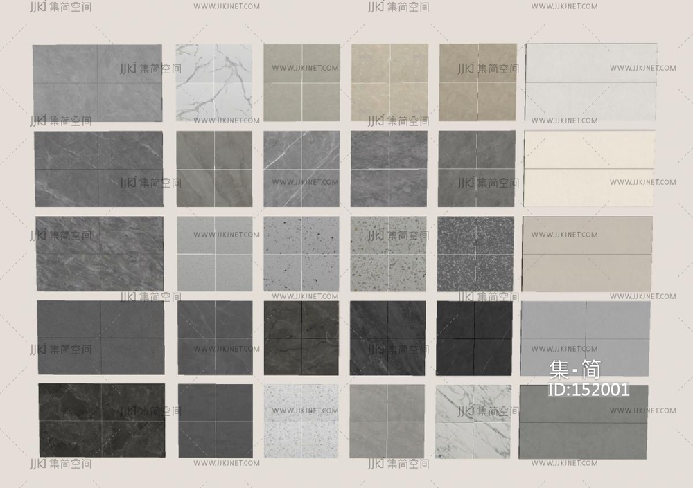 现代地砖_柔光砖SU模型