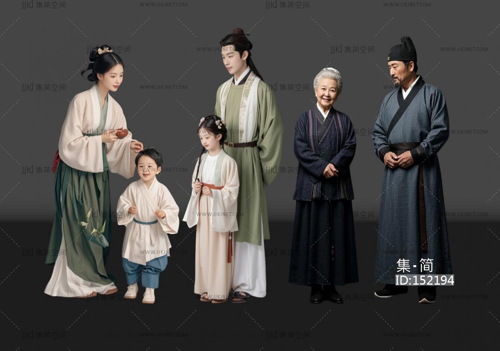 古装人物组合SU模型I