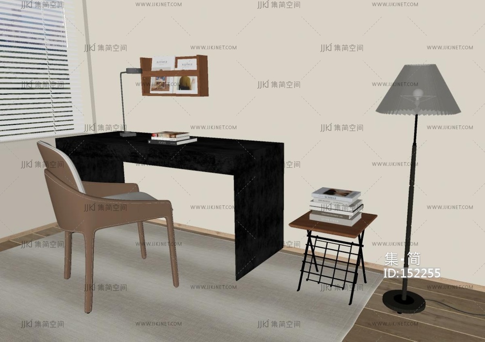 书桌椅SU模型