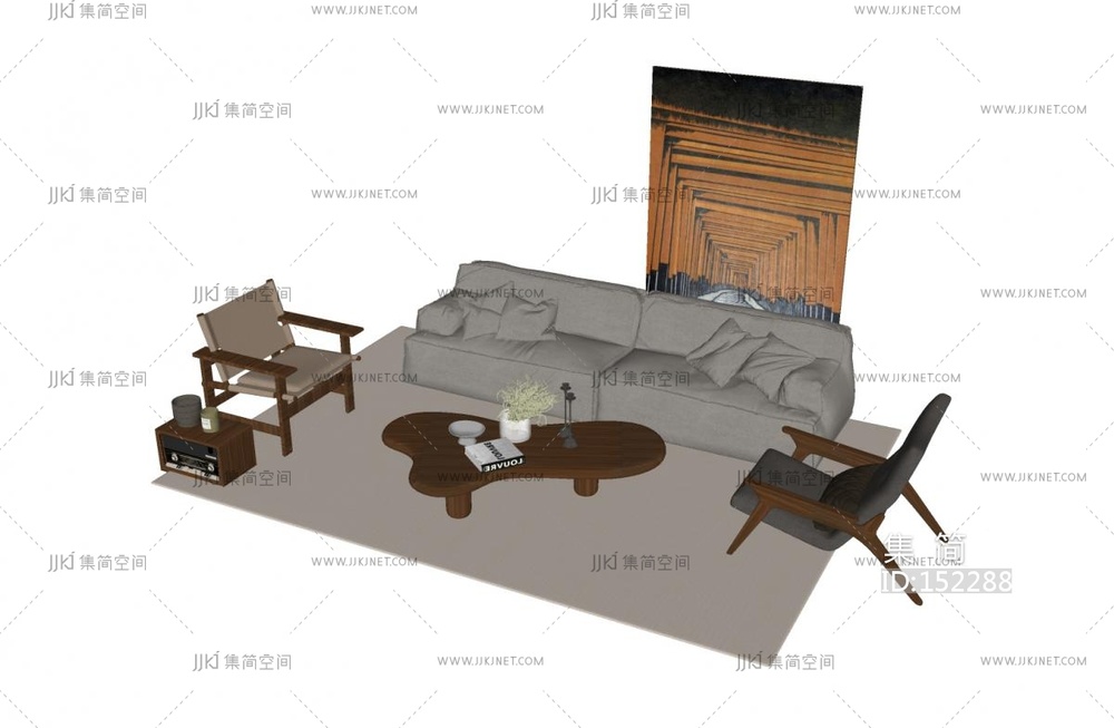 中古风沙发组合