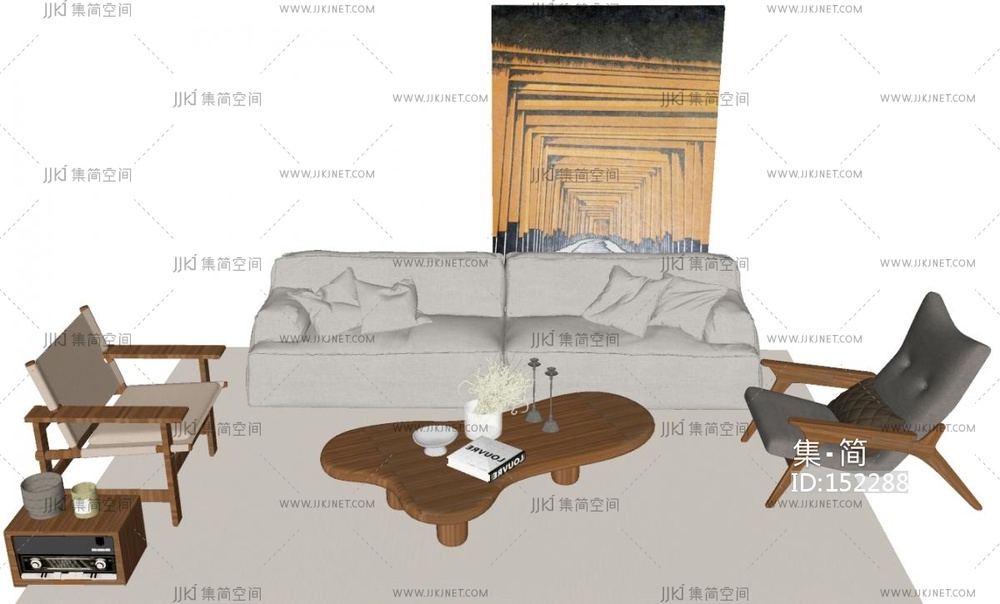 中古风沙发组合