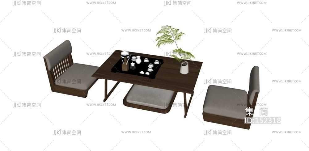中古风二人茶桌