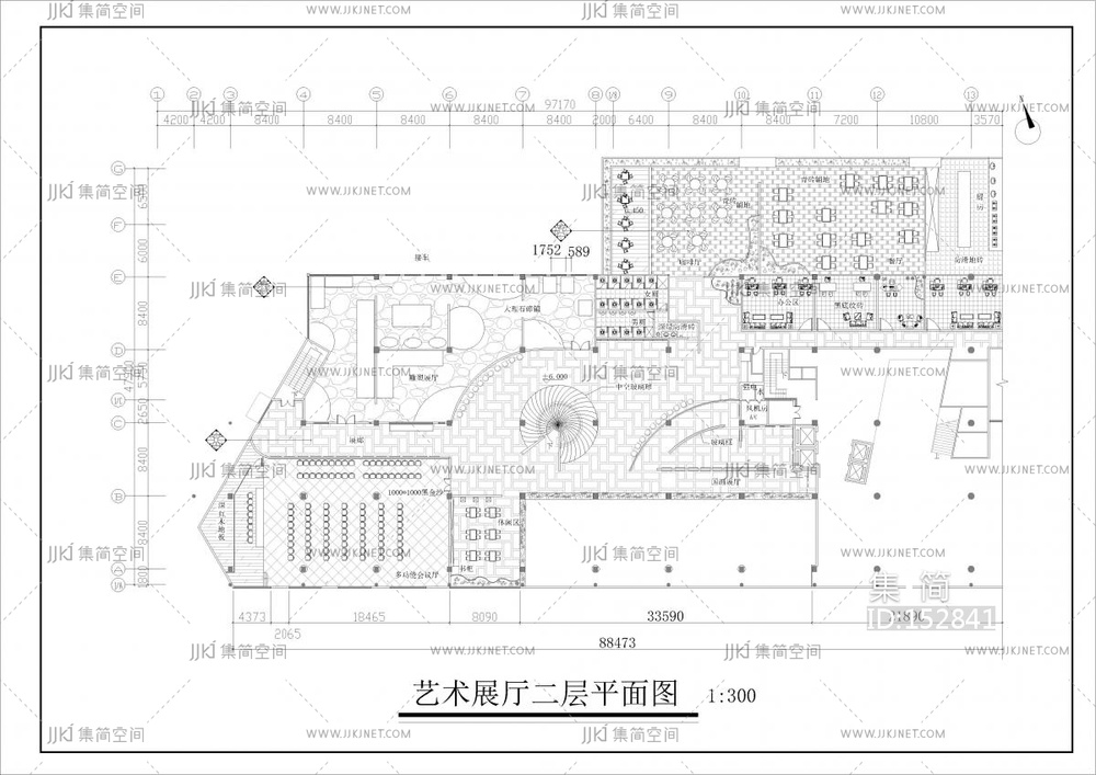 艺术展厅图cad