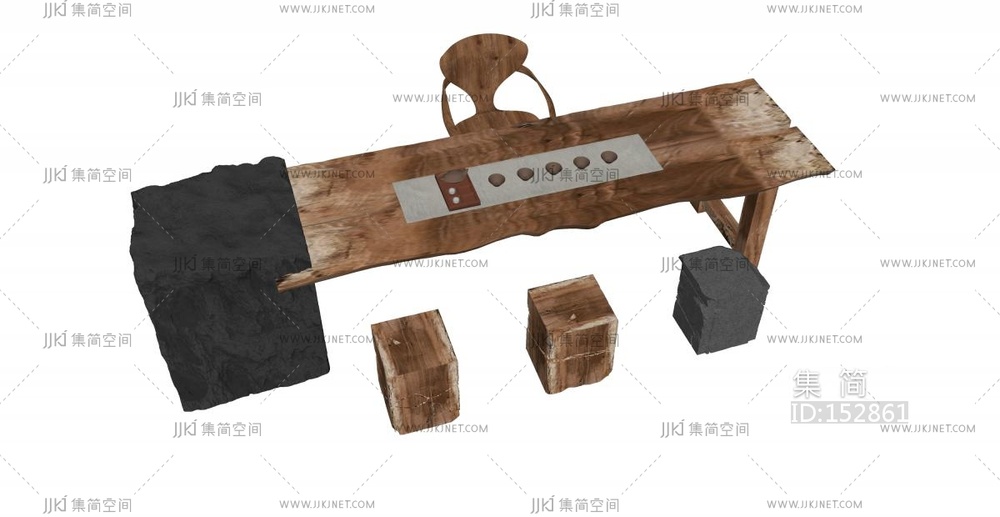 中古风长茶台组合