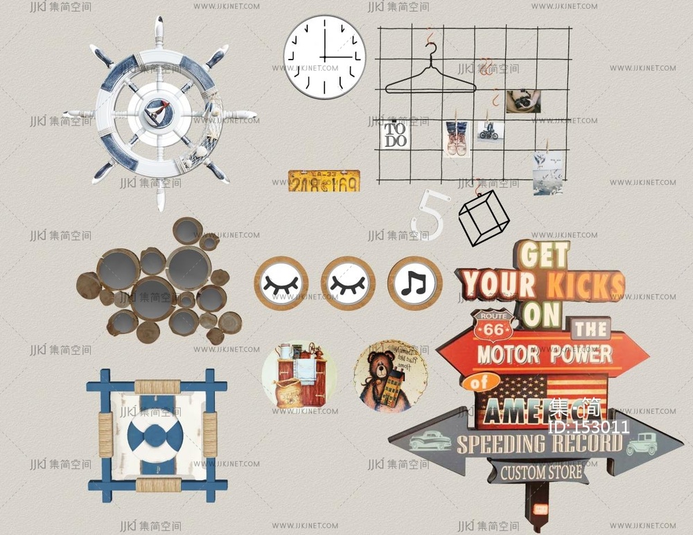 现代挂件_墙饰挂件SU模型