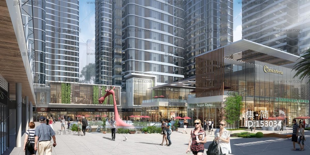 高层办公楼SU模型