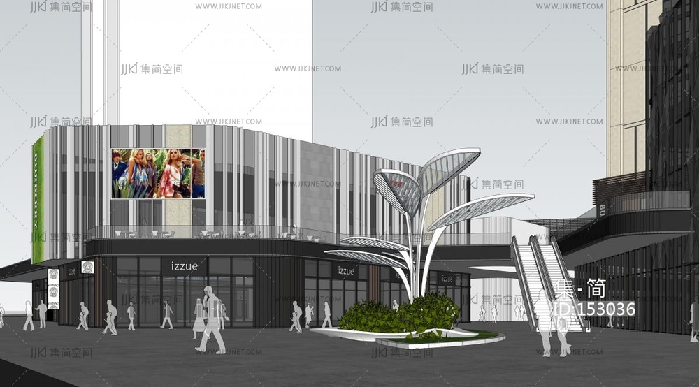 高层办公楼SU模型