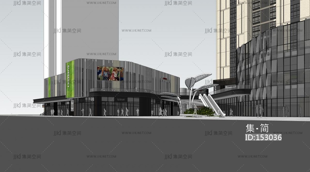 高层办公楼SU模型